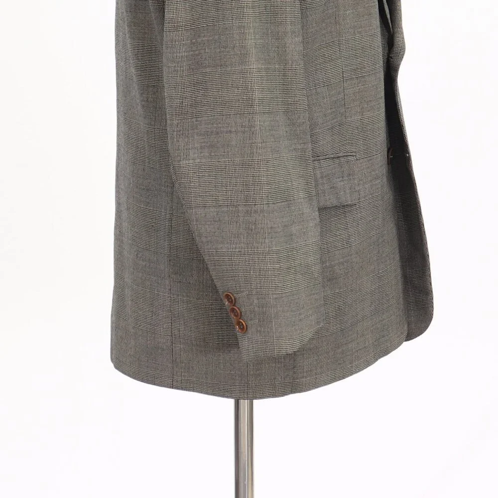 Hugo Boss 44R Brown Check 2-Button Sport Coat Blazer Jacket T239